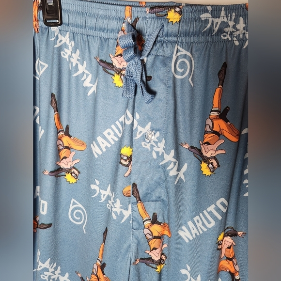 Men's Naruto Pajama Pants Lounge Sleep Shippuden 2XL Anime Kanji - Picture 2 of 6